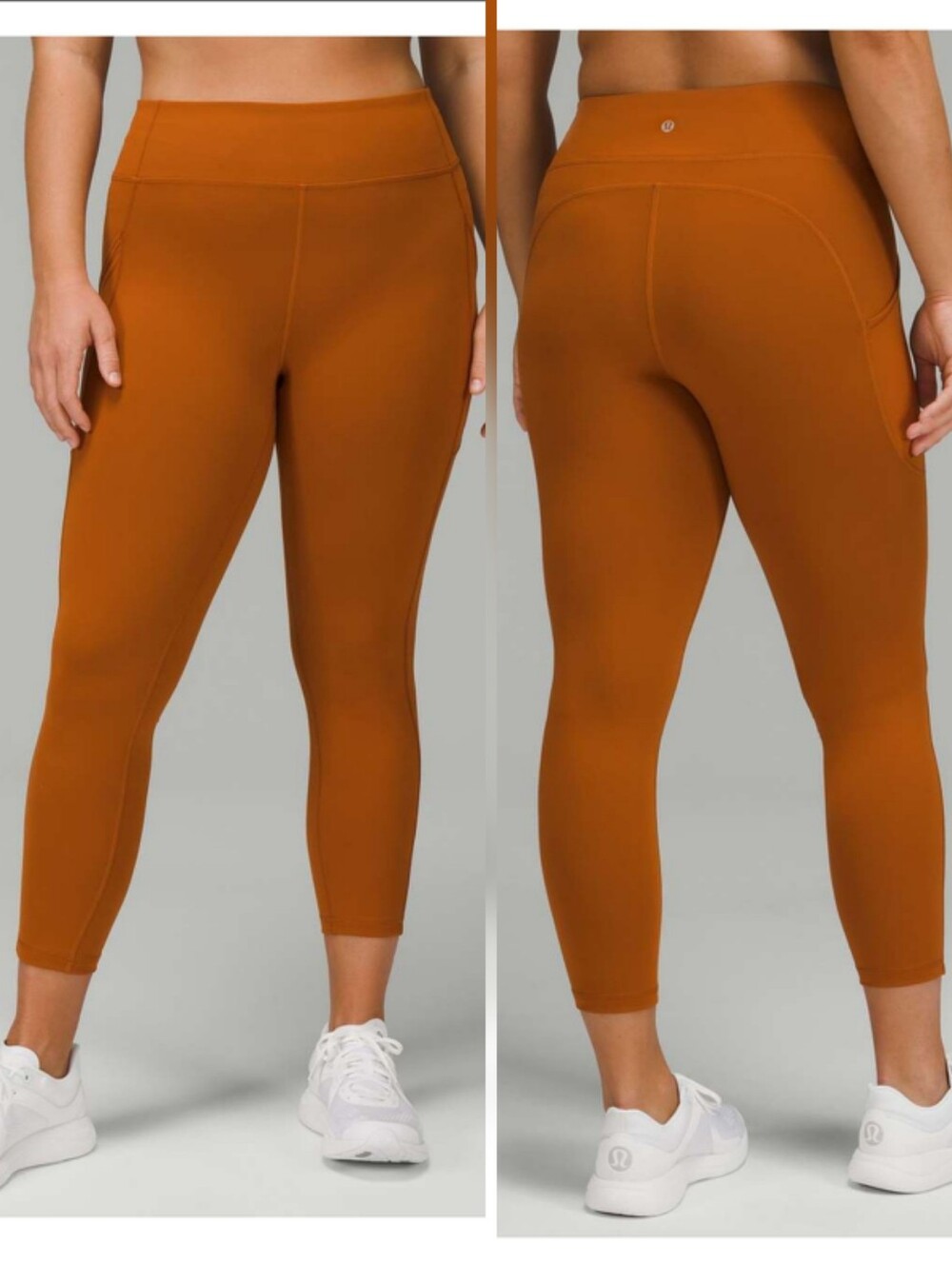 Lululemon Invigorate High Side Crop Tight Leggings 23" Butterbut Brown